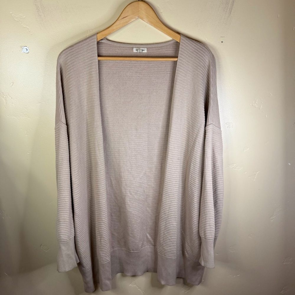 River Island Womens Oversized Ribbed Knit Cardigan Size 12 Classic Preppy